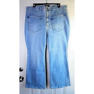 Gloria Vanderbilt Chrissie High Rise Flare Leg Front Patch Pockets Plus Size 22W